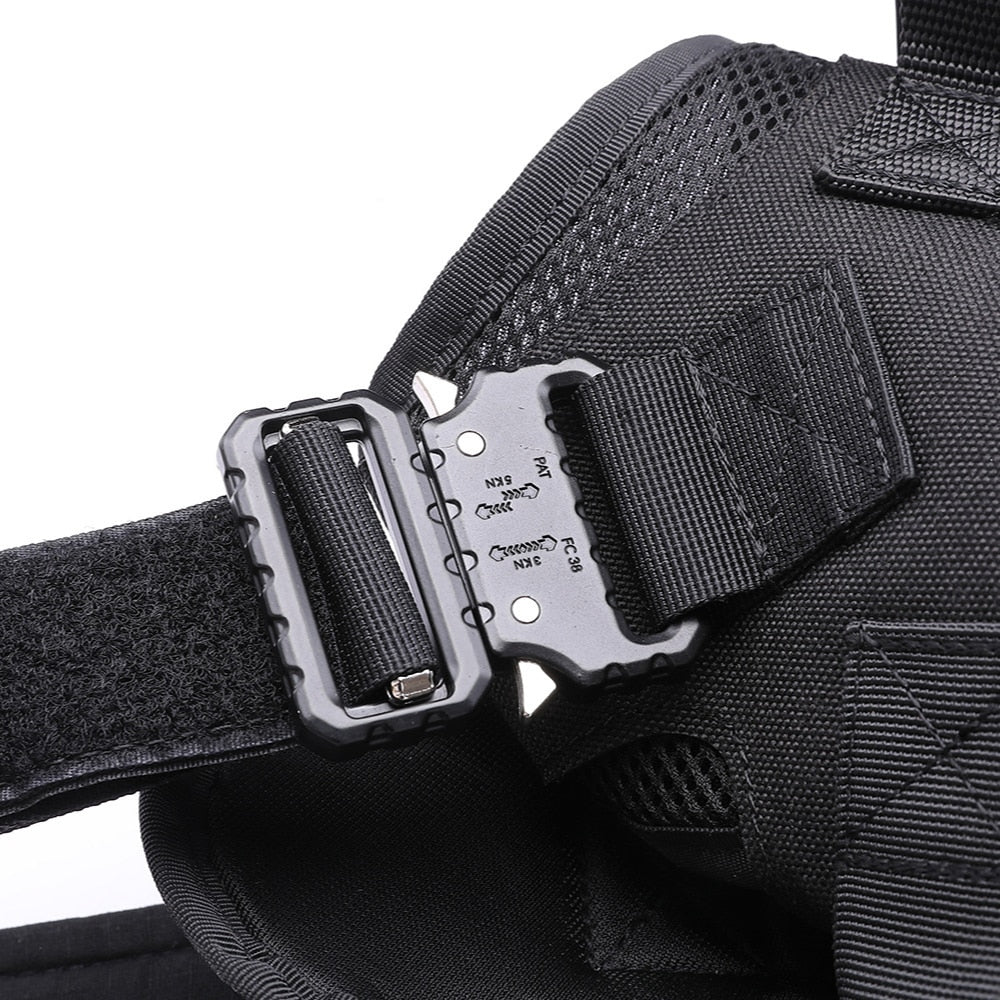 Harnais chien tactique en nylon anti-traction