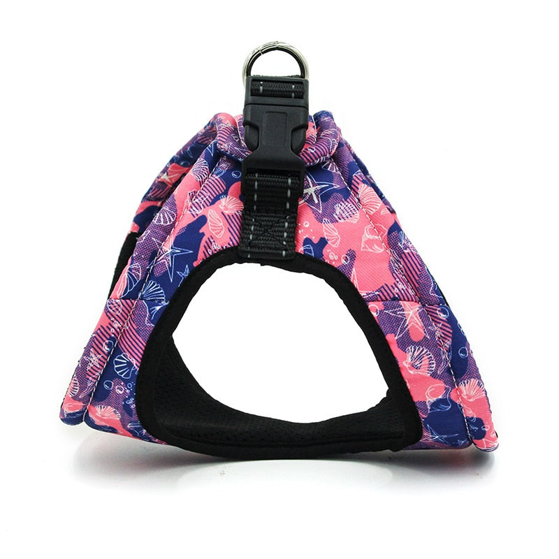 Harnais chien gilet à motifs pour petit chien - Coquille