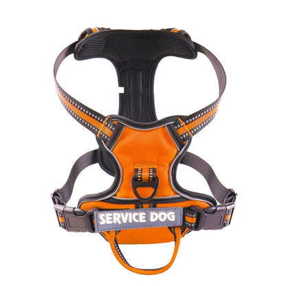 Harnais chien en Y réfléchissant à double attache - Orange