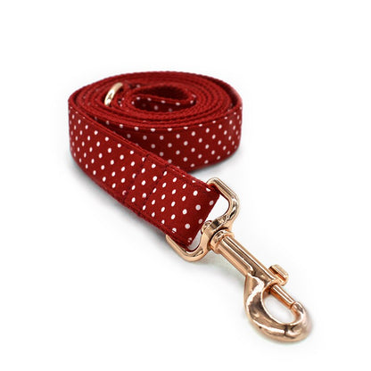 Collier chien personnalisé en nylon à pois